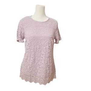 Chic Lavender Lace Women's Blouse